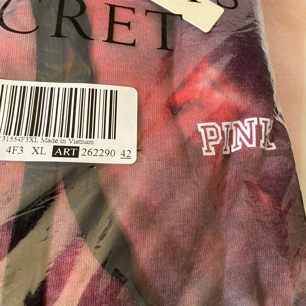 VS Pink Tie Dye Sweatshirt Hoodie Dress - Picture 4 of 4